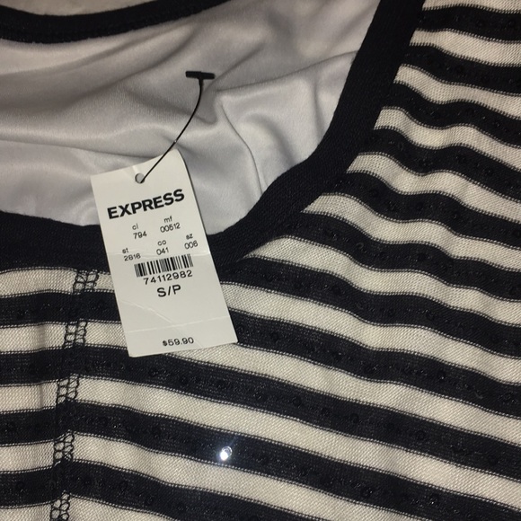 Express Black and White Striped Dress - Picture 2 of 4